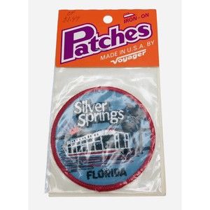 VTG NIP Voyager Brand Glass Bottom Boat Iron-On Patch Silver Springs Florida NOS